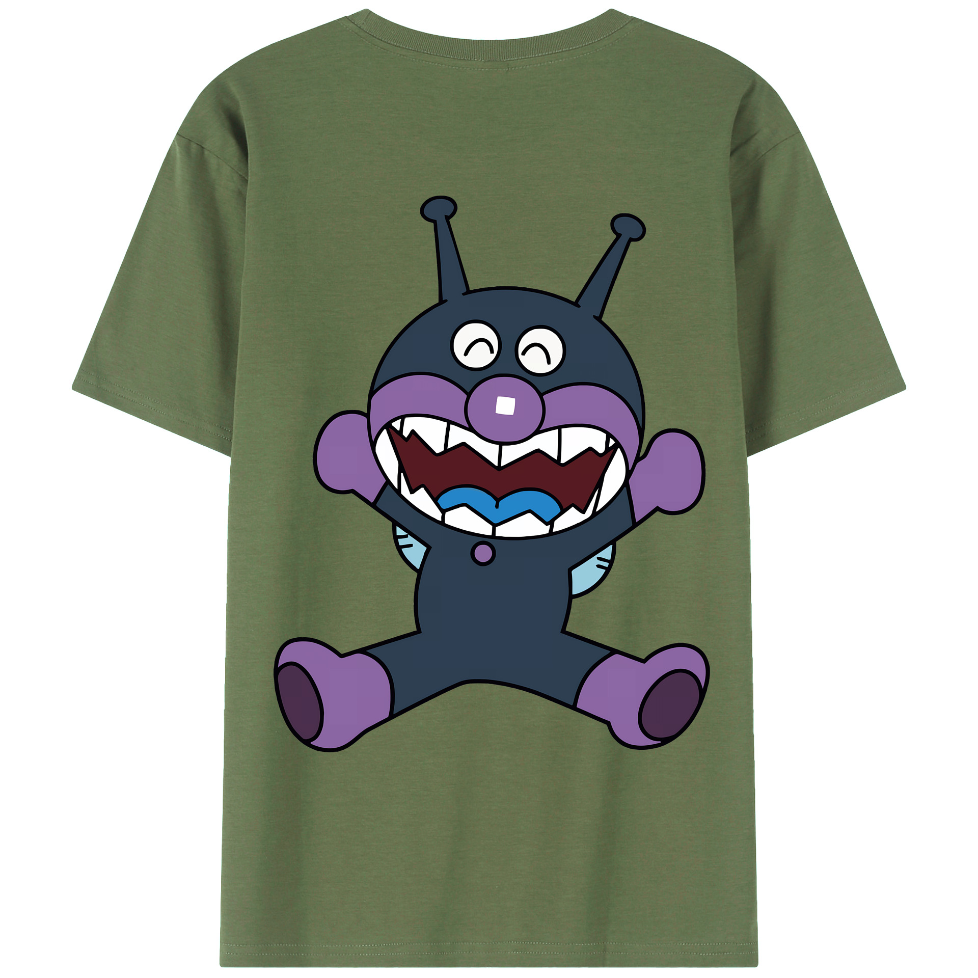 （画像用） アンパンマン Anpanman 綿100％ メンズ半袖Tシャツ（バックプリント） 通気性